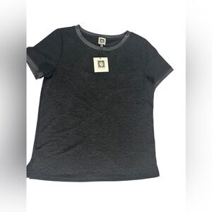 NWT Anne Klein Black Textured Top